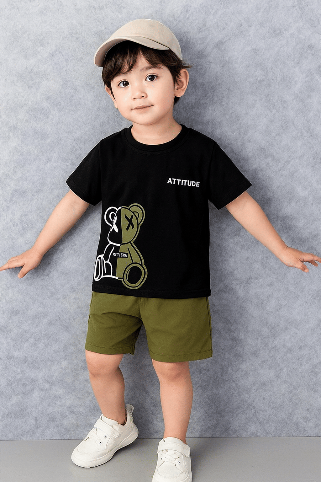     			NIMISHAGARMENTS Pack of 1 Baby Boys Cotton T-Shirt & Shorts Set ( Black )