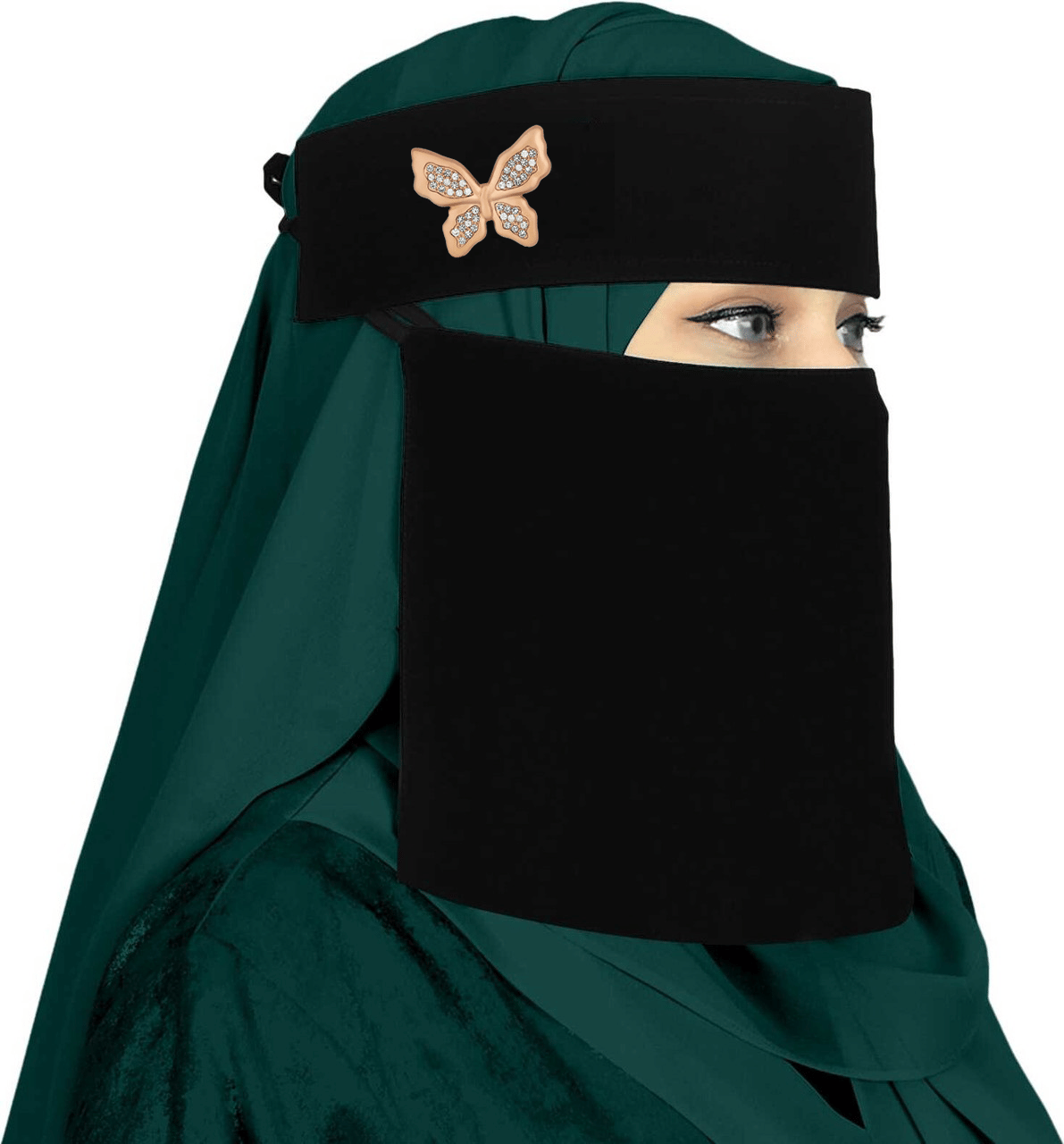     			Opalite Chiffon Hijab Black ( Pack of 1 )