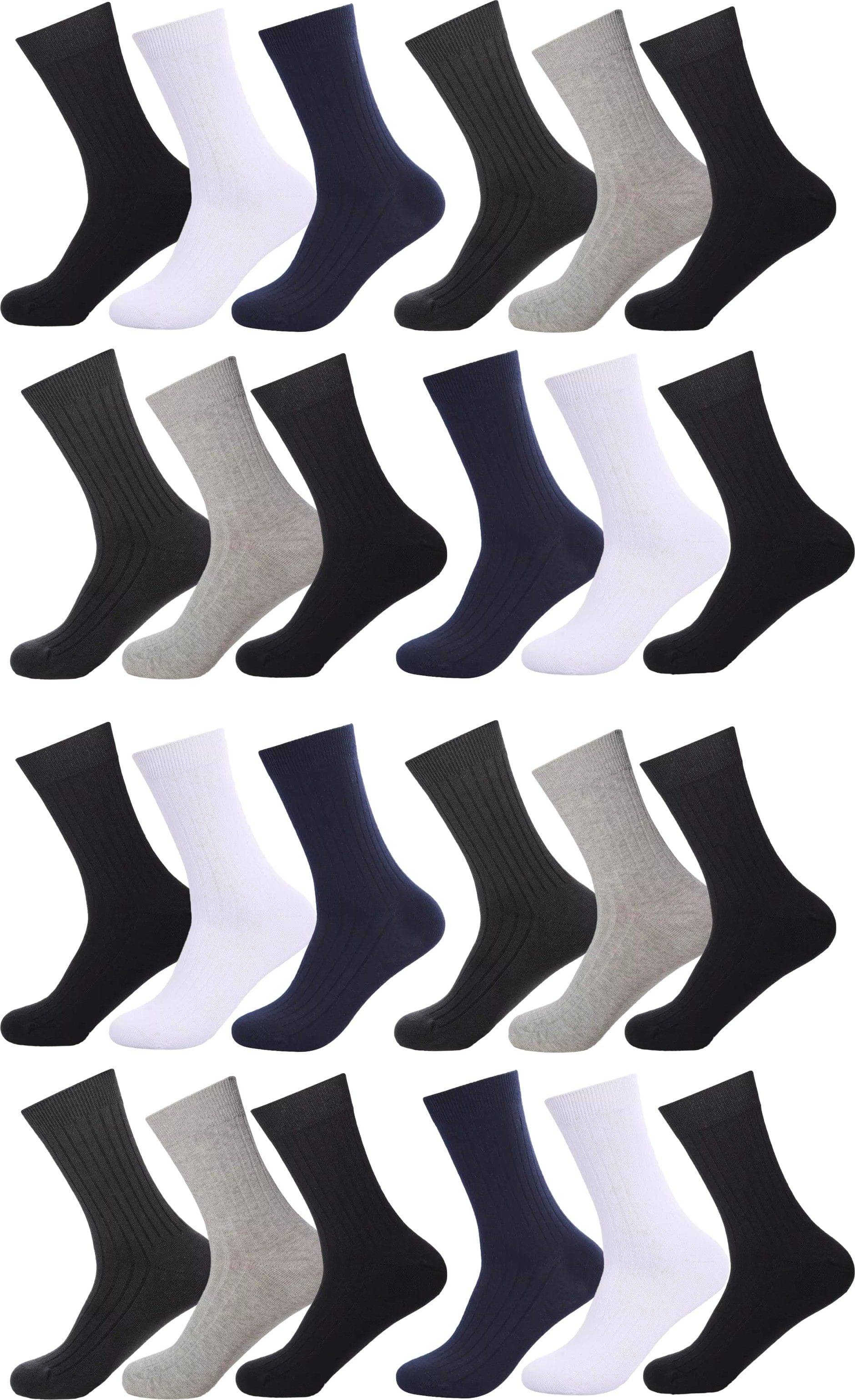 PLIMA Pack of 12 Men's Cotton Blend Full Length Socks ( Multicolor ) PLIMA Pack of 12 Men's Cotton Blend Full Length Socks ( Multicolor )