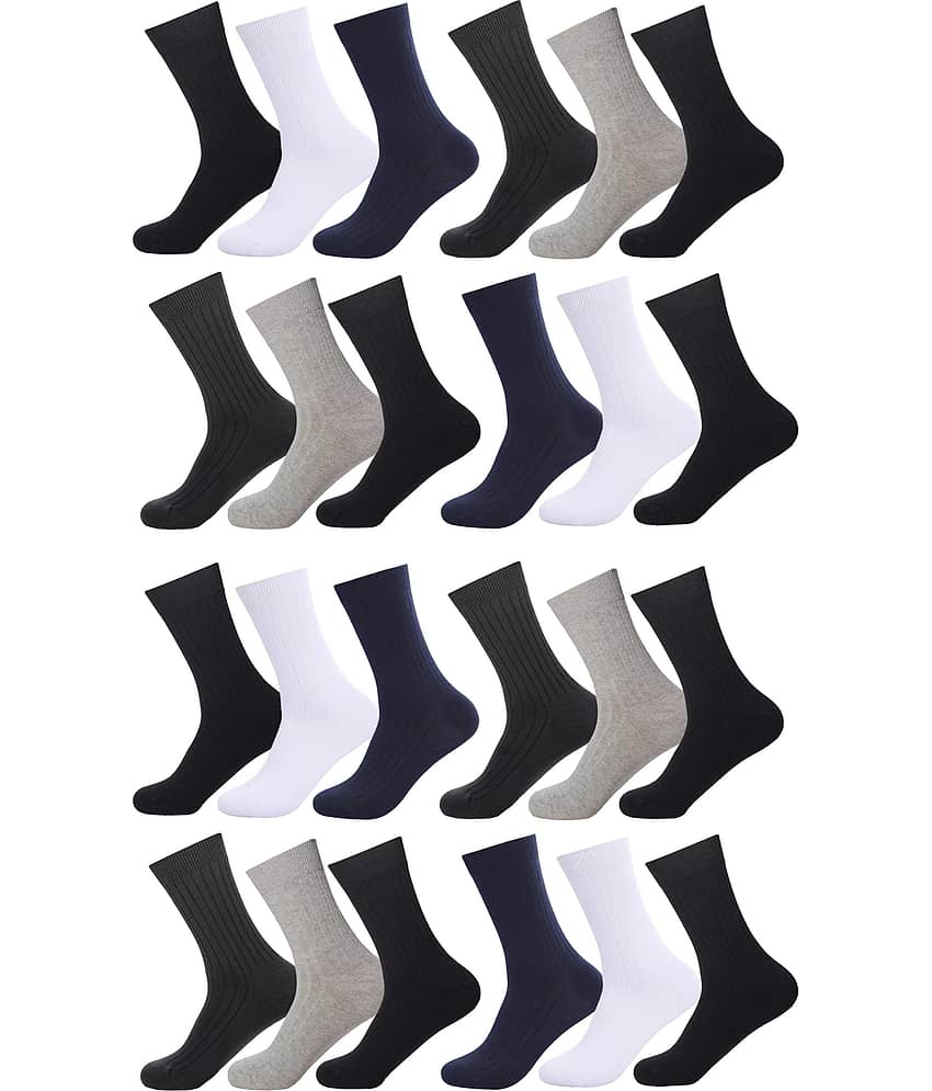 PLIMA Pack of 12 Men's Cotton Blend Full Length Socks ( Multicolor ) - Socks | Buy online on ZillyBuy