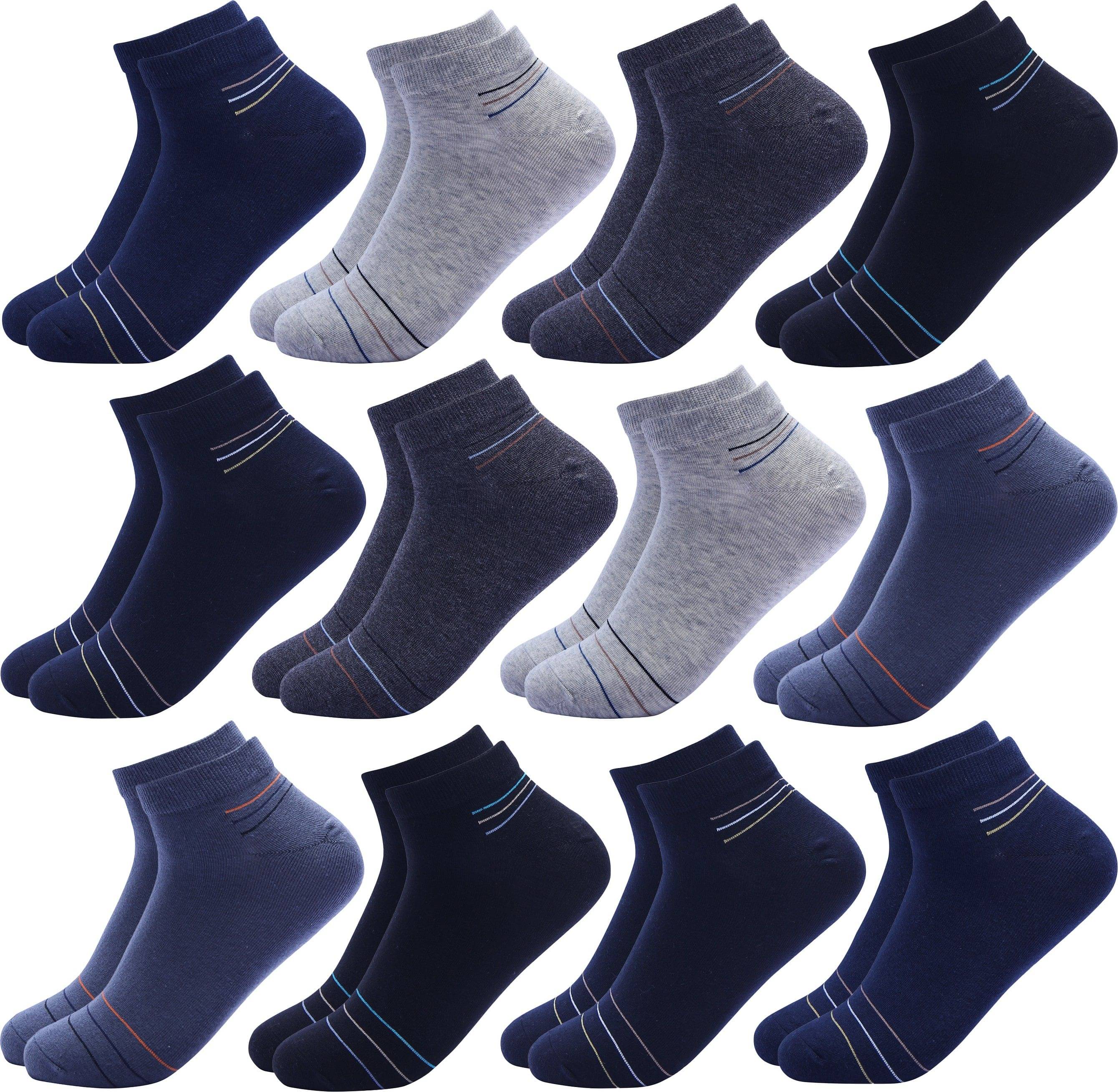     			PLIMA Pack of 12 Men's Cotton Blend Ankle Length Socks ( Multicolor )