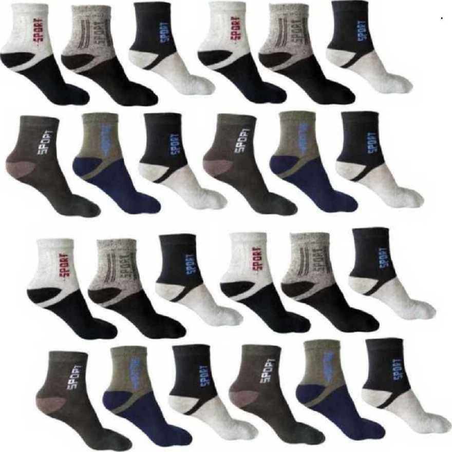     			PLIMA Pack of 12 Men's Cotton Blend Ankle Length Socks ( Multicolor )