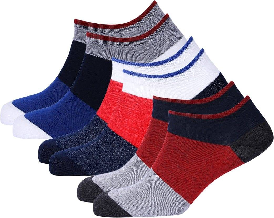     			PLIMA Pack of 3 Men's Cotton Blend Ankle Length Socks ( Multicolor )