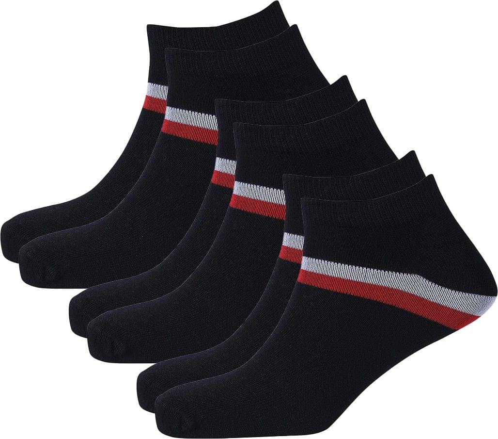     			PLIMA Pack of 3 Men's Cotton Blend Ankle Length Socks ( Black )