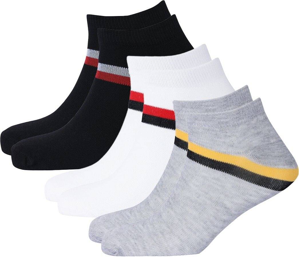 PLIMA Pack of 3 Men's Cotton Blend Ankle Length Socks ( Multicolor )     			PLIMA Pack of 3 Men's Cotton Blend Ankle Length Socks ( Multicolor )