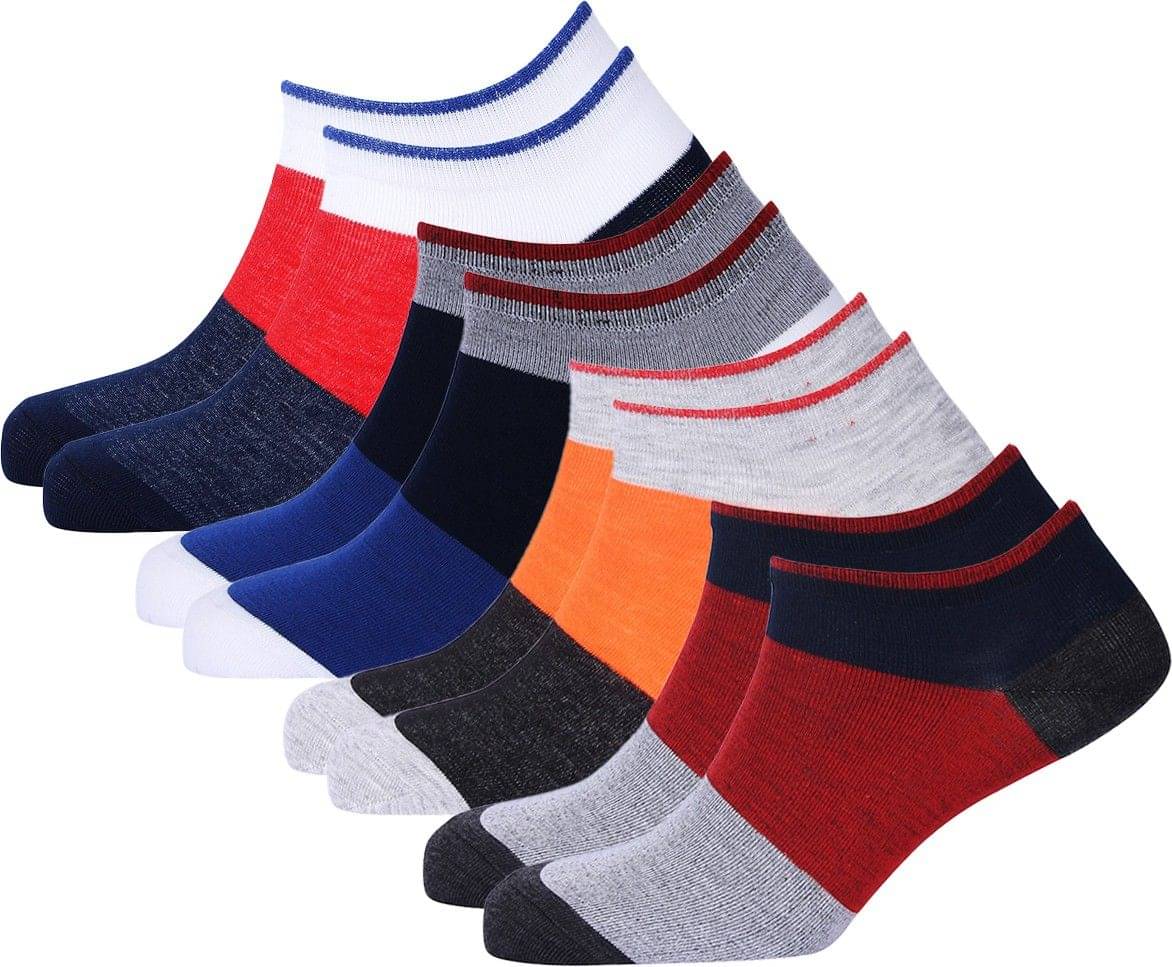     			PLIMA Pack of 4 Men's Cotton Blend Ankle Length Socks ( Multicolor )