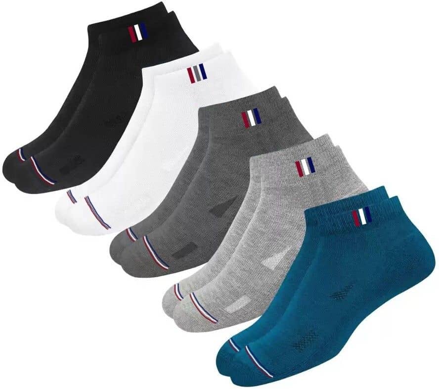 PLIMA Pack of 5 Men's Cotton Blend Ankle Length Socks ( Multicolor ) - Socks | Buy online on ZillyBuy