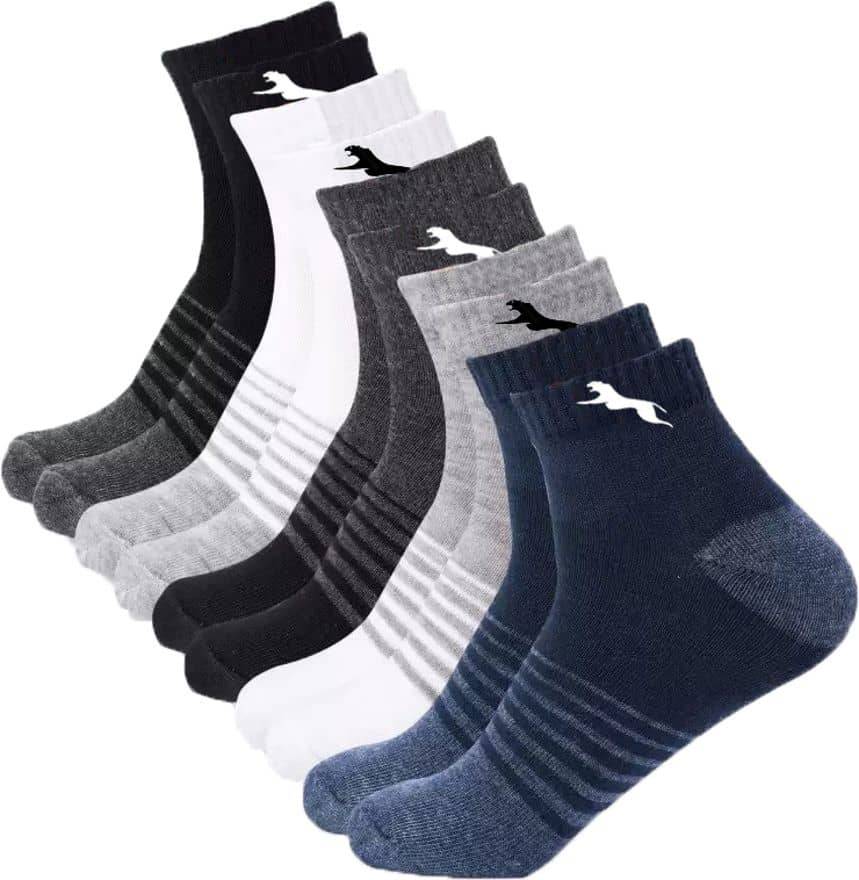 PLIMA Pack of 5 Men's Cotton Blend Ankle Length Socks ( Multicolor ) - Socks | Buy online on ZillyBuy