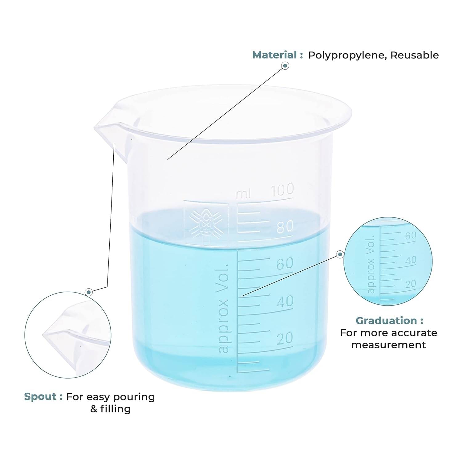     			Plexus Virgin Plastic Measuring Cups ( Pack of 1 )