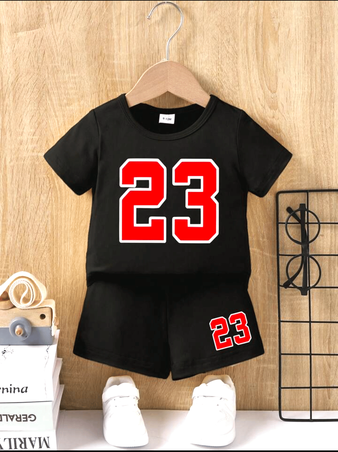     			R.POLO Pack of 1 Boys Cotton T-Shirt & Pants Set ( Black )
