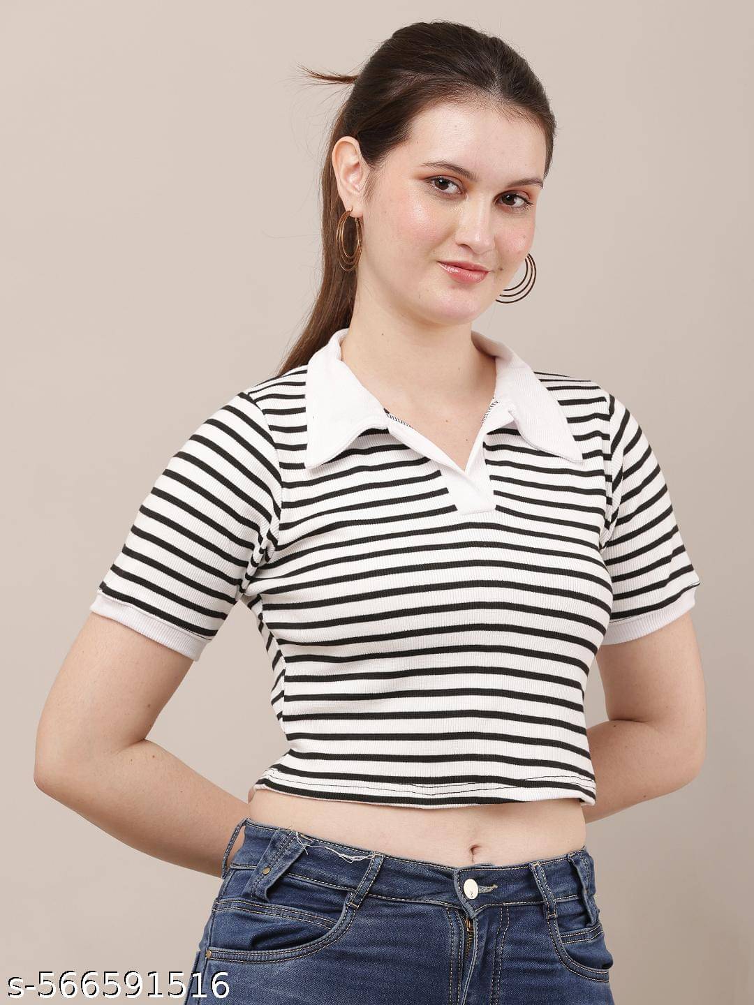 RC NEOEN Women's Viscose Crop Top ( White ) RC NEOEN Women's Viscose Crop Top ( White )