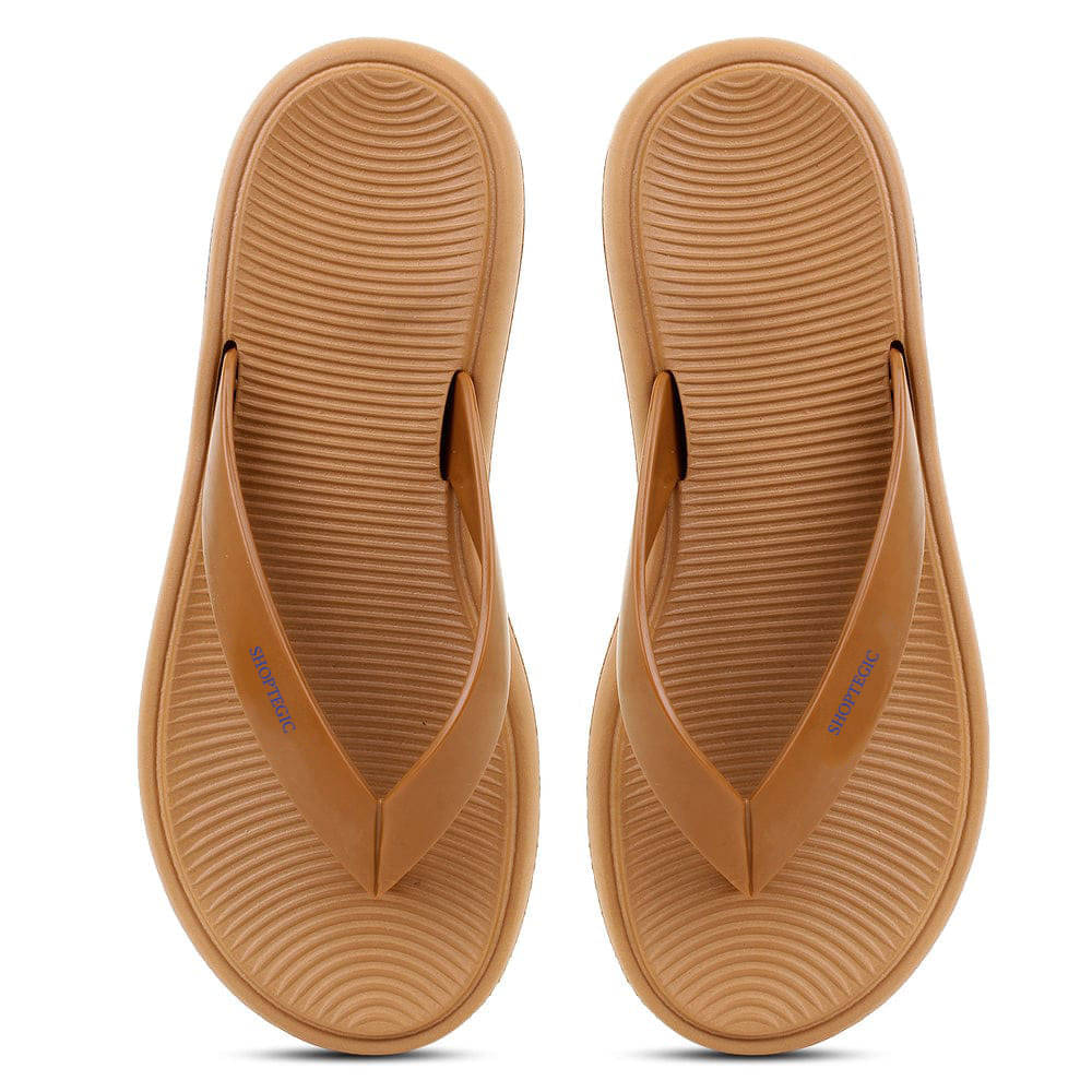     			Shoptegic Brown Women's Slide Flip Flop