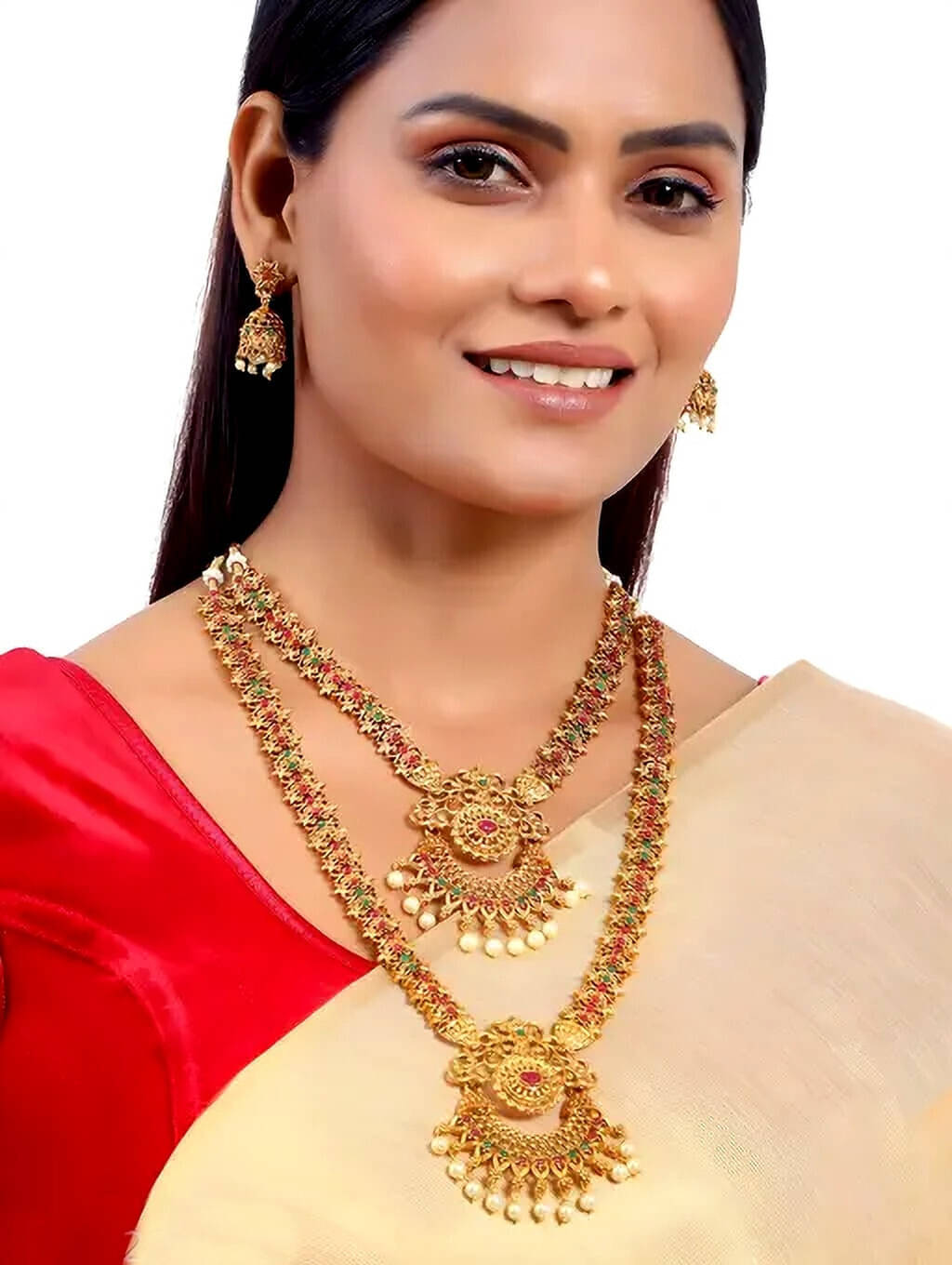     			Shree Laxmi Creation Golden Alloy Necklace Set ( Pack of 1 )