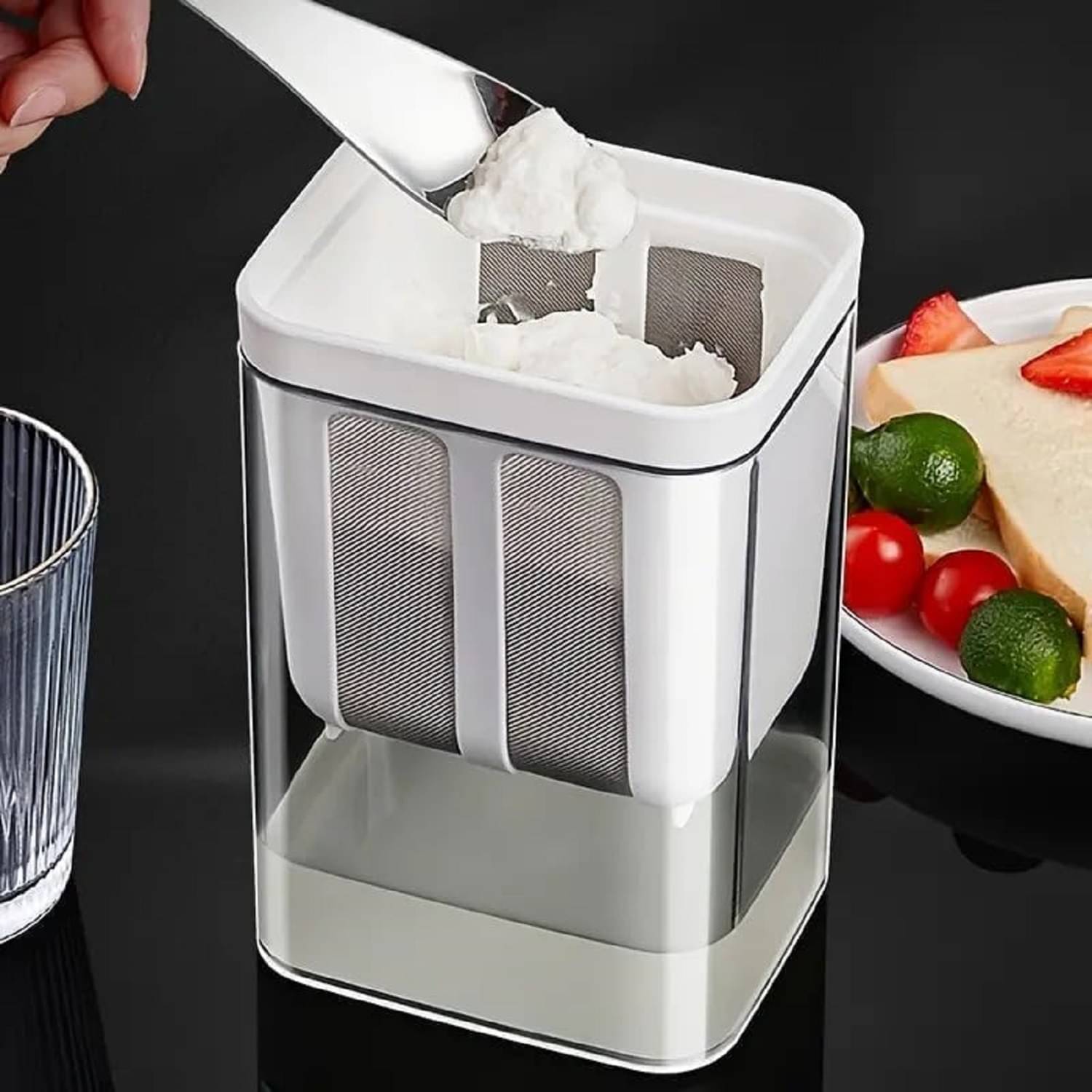     			Skindora White Plastic Strainer ( Pack of 1 )