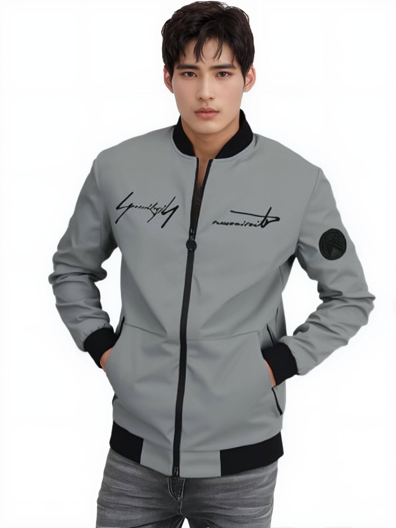 TAZO Nylon Men's Casual Jacket - Light Grey ( Pack of 1 ) TAZO Nylon Men's Casual Jacket - Light Grey ( Pack of 1 )