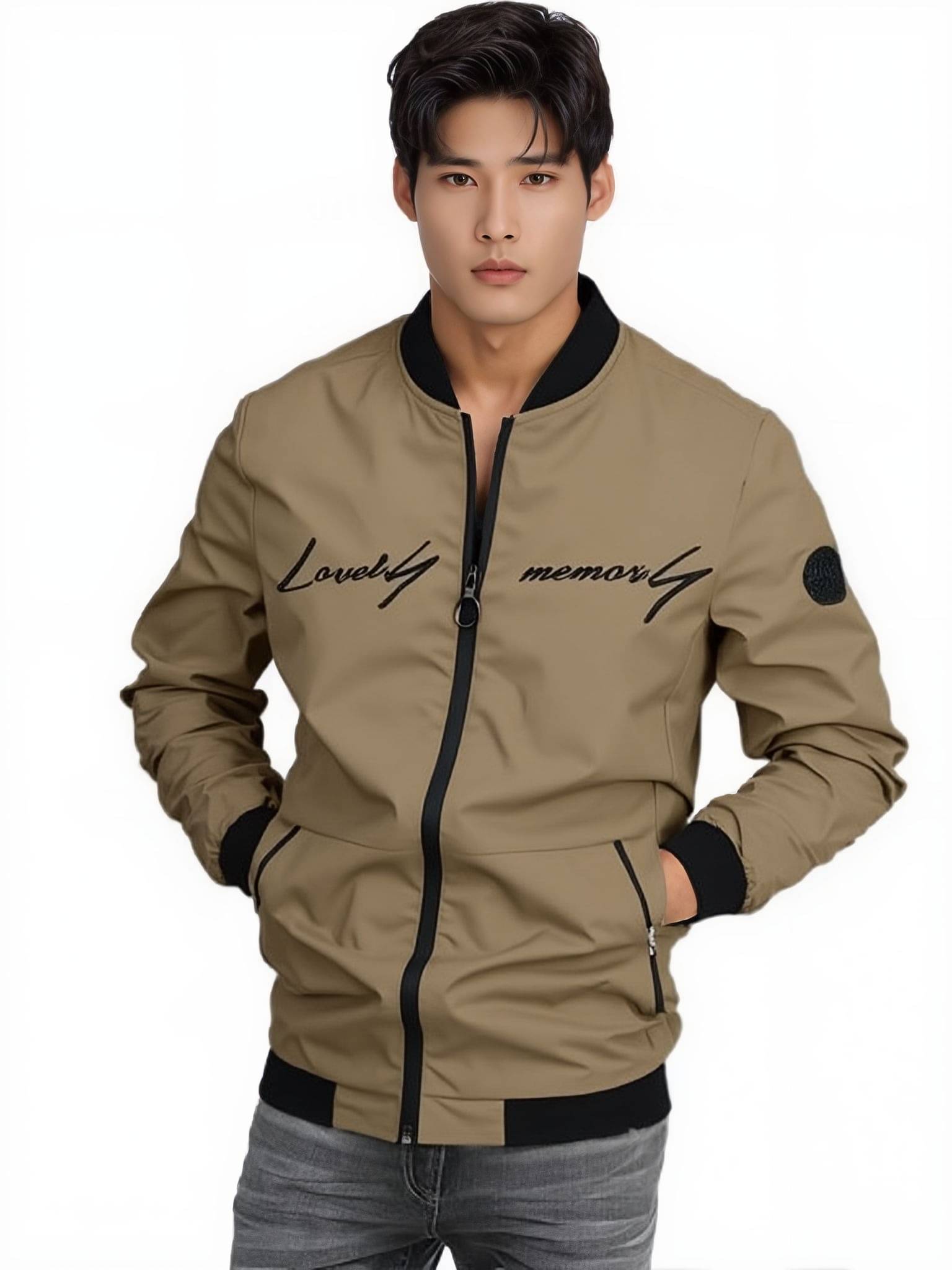 TAZO Nylon Men's Casual Jacket - Beige ( Pack of 1 ) TAZO Nylon Men's Casual Jacket - Beige ( Pack of 1 )
