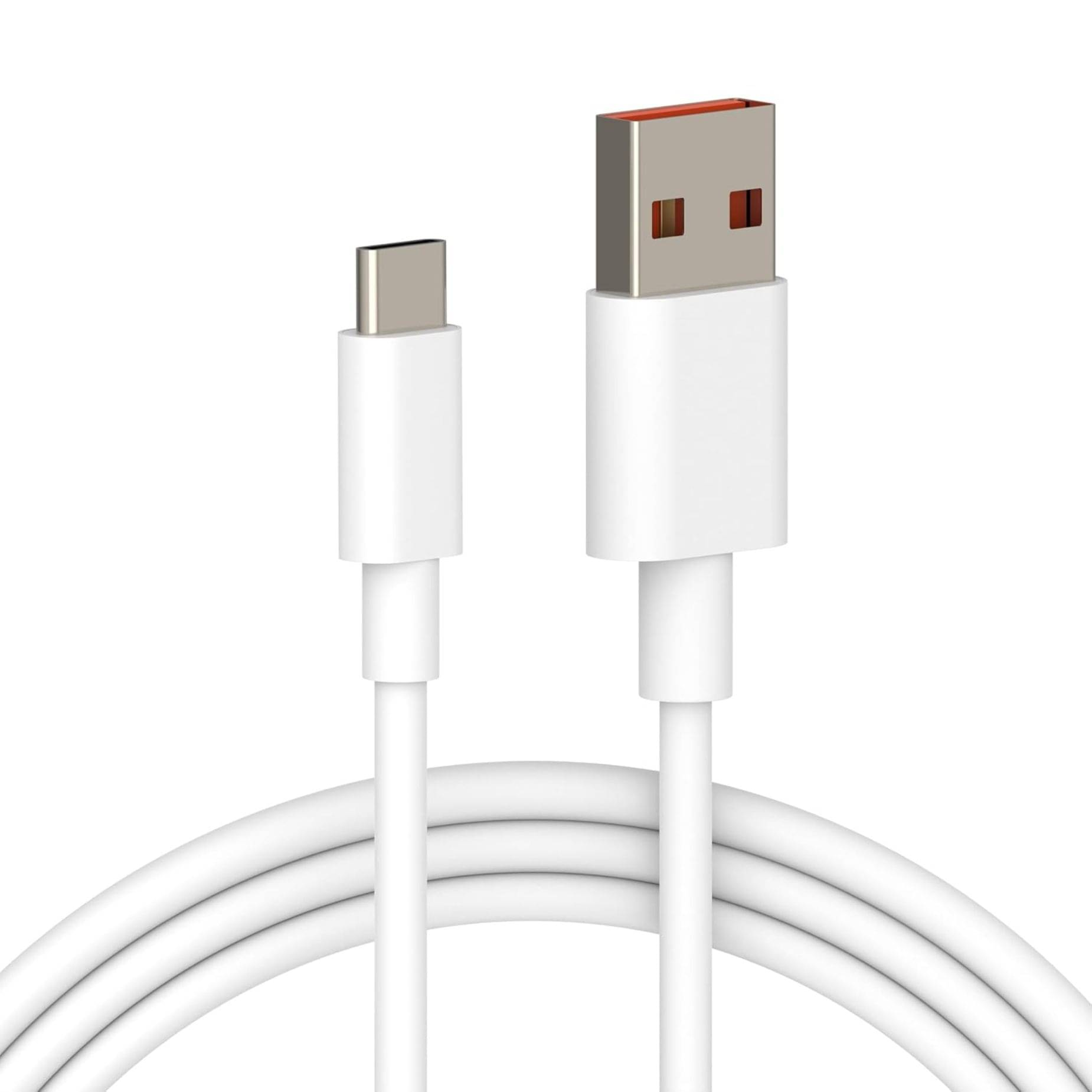     			THRIFTKART - Usb To Type C  Cable, 3.4AMP  Fast Charging Cable With High-Speed Data Transfer & Sync Cord Compatible With All Smartphones And Devices (White,1 Meter)