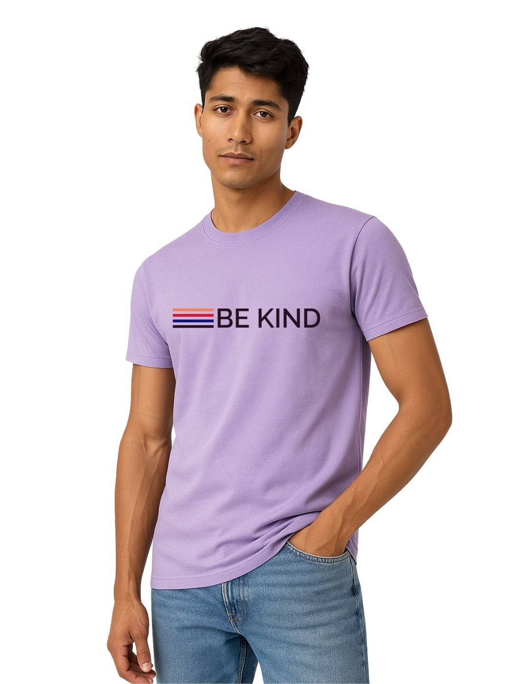     			TREERANGA Men Cotton Regular Fit Solid T-Shirt ( Lavender )
