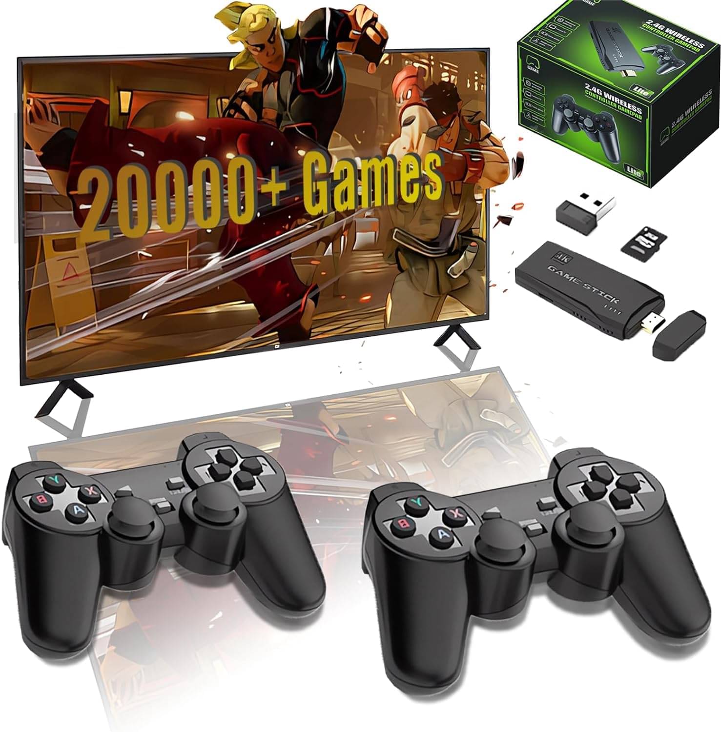     			Tekken 3 , Game Contra Mario 10000k Plus Game USB Wireless Console Game Stick Video Mini Retro HDMI Output Dual Play 4K HD Limited Edition