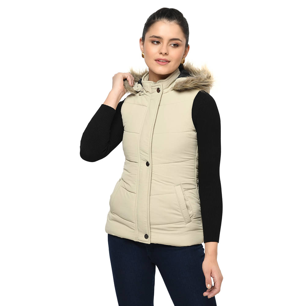     			Trufit - Polyester Beige Quilted/Padded Jackets Pack of 1