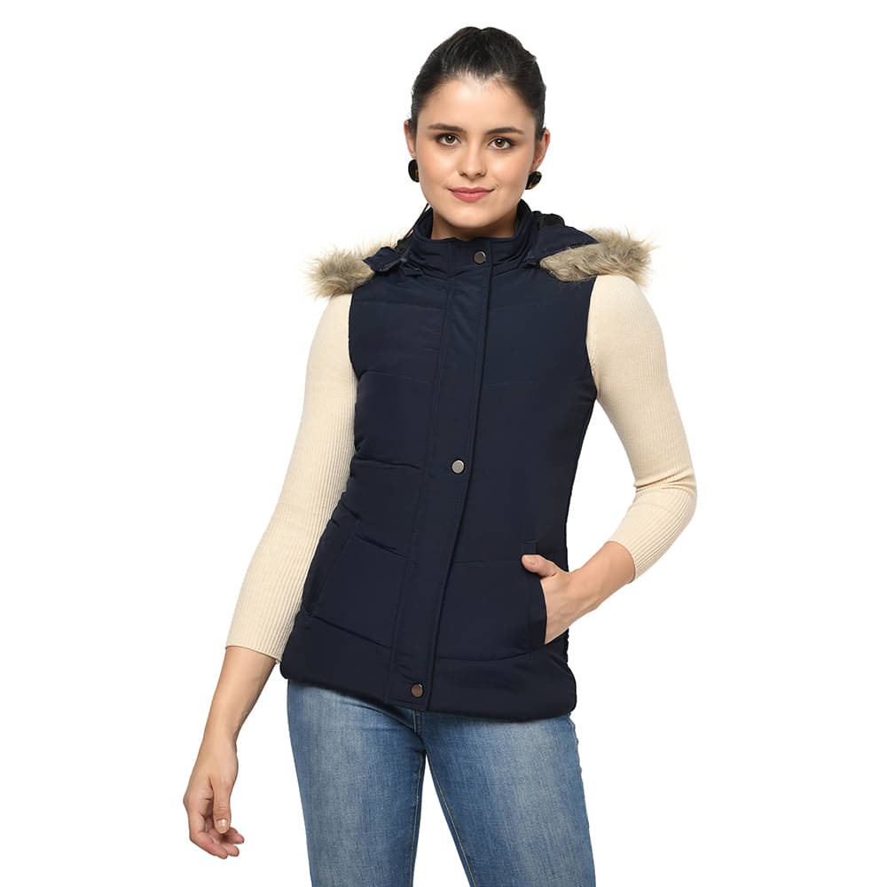     			Trufit - Polyester Navy Quilted/Padded Jackets Pack of 1