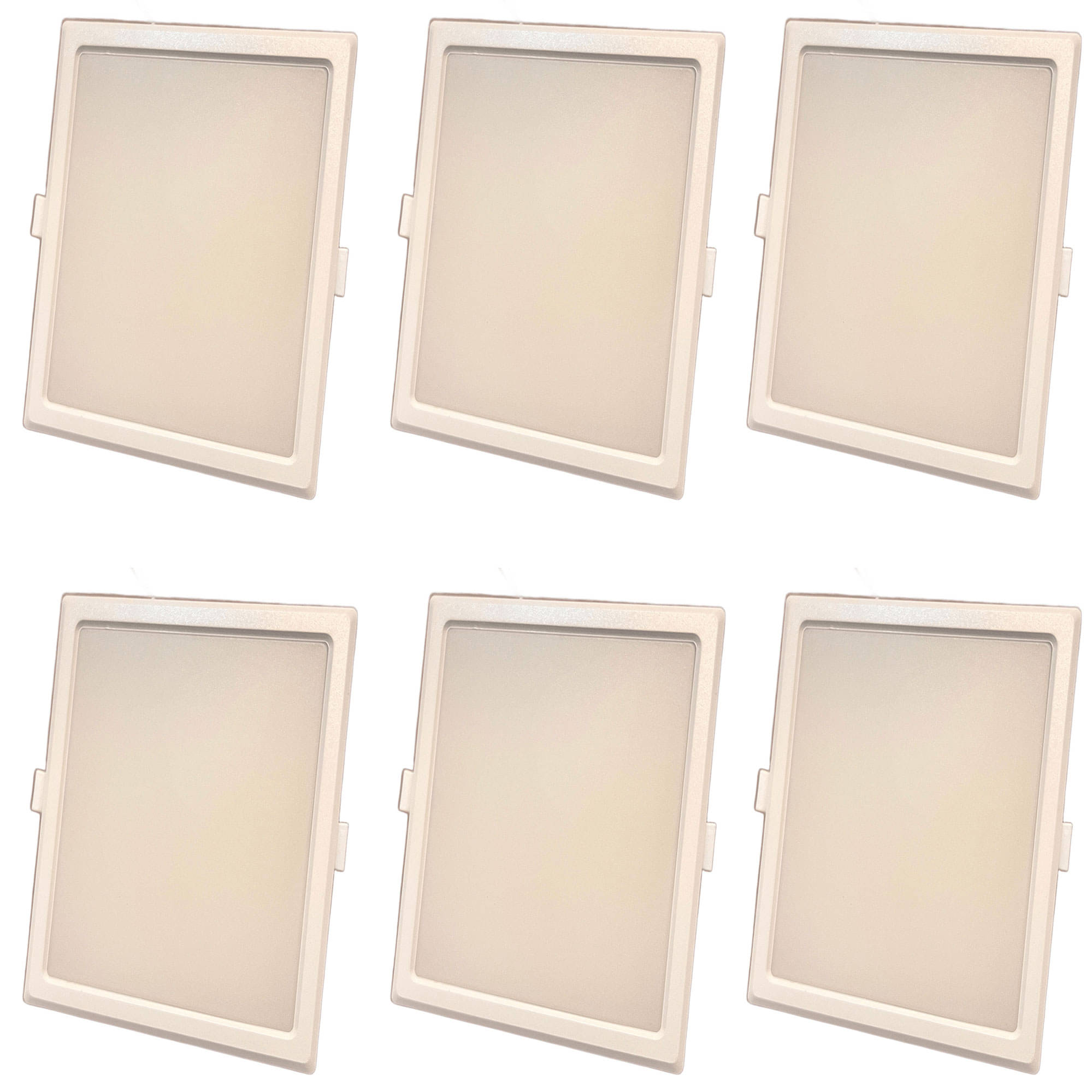     			Tryka PVC White Ceiling Lights - Pack of 6