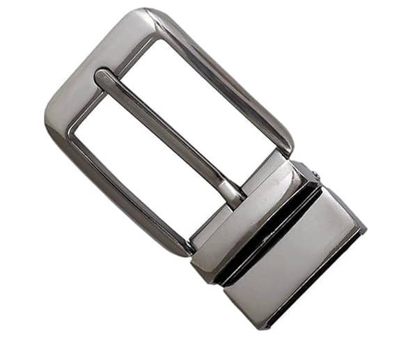     			Unisex Reversible Belt Buckle 1 3/8 Clamp for 35 mm , 1.34 wide leather straps. (Glossy Silver , Free Size)