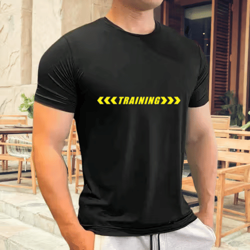     			VTSports Men Polyester Regular Fit Solid T-Shirt ( Black )