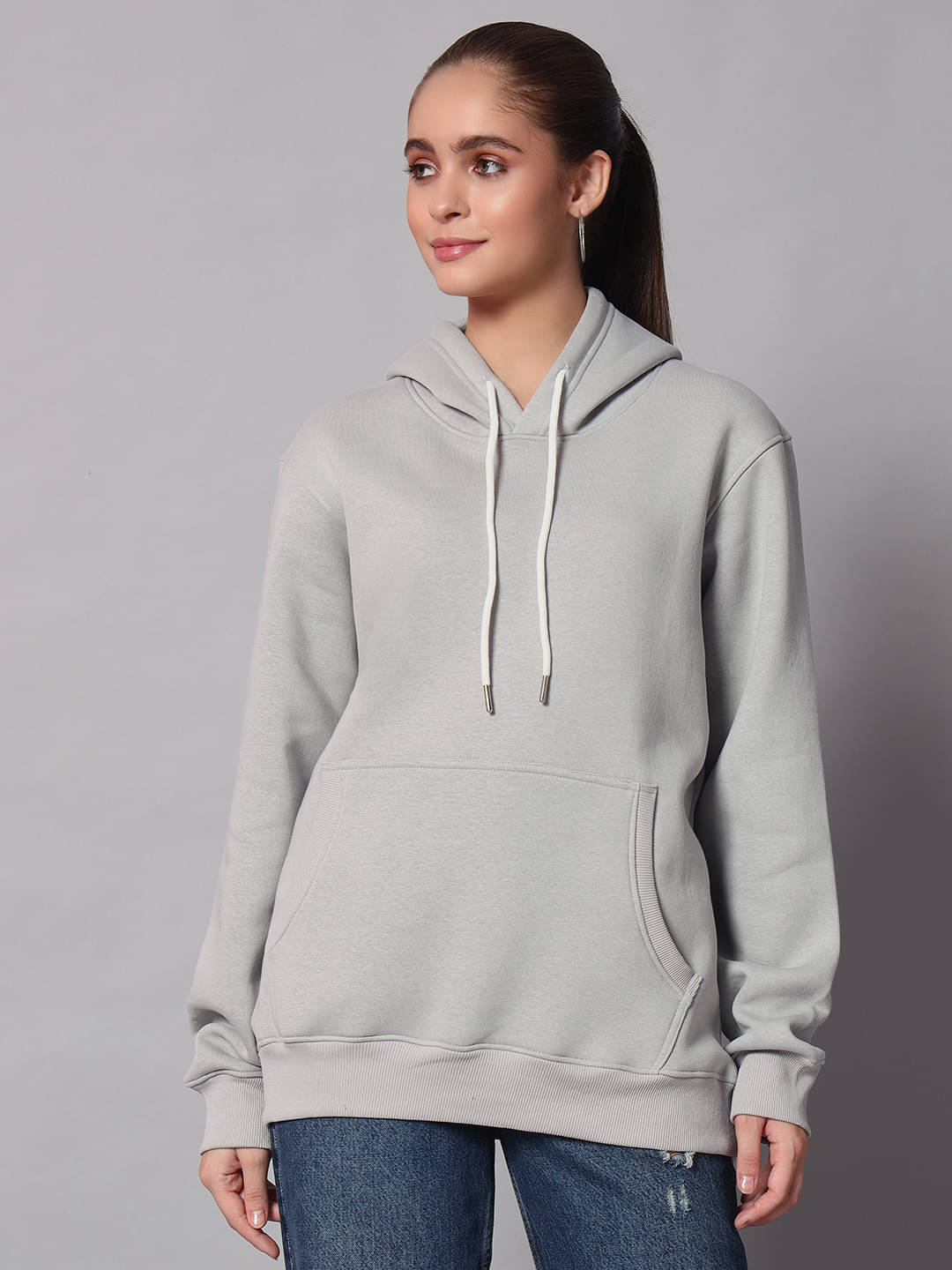 7 ISLANDS Fleece Women's Hooded Sweatshirt ( Grey ) 7 ISLANDS Fleece Women's Hooded Sweatshirt ( Grey )