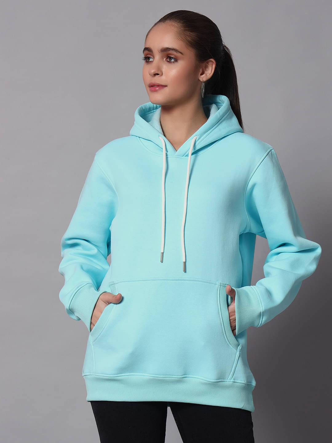     			7 ISLANDS Fleece Women's Hooded Sweatshirt ( Turquoise )