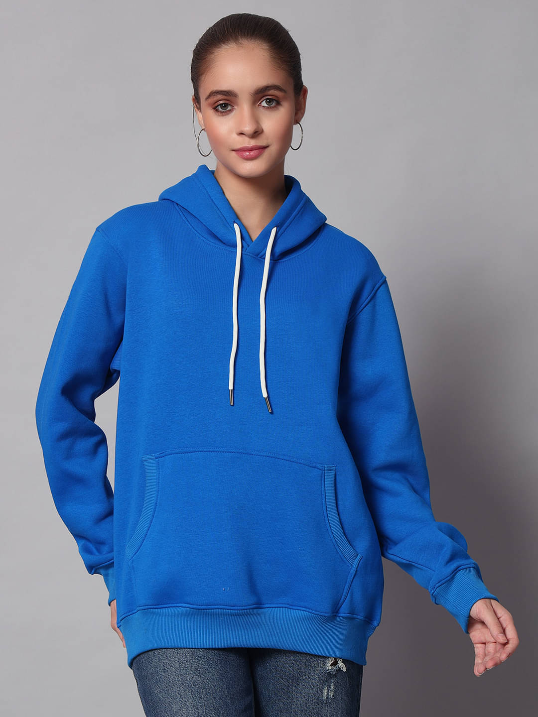     			7 ISLANDS Fleece Women's Hooded Sweatshirt ( Blue )