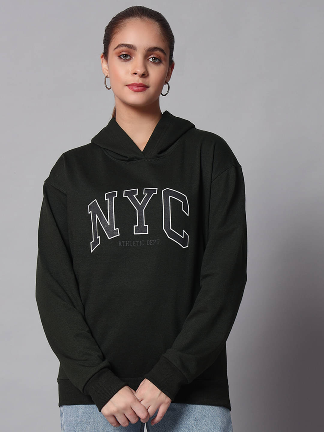     			7 ISLANDS Fleece Women's Hooded Sweatshirt ( Black )