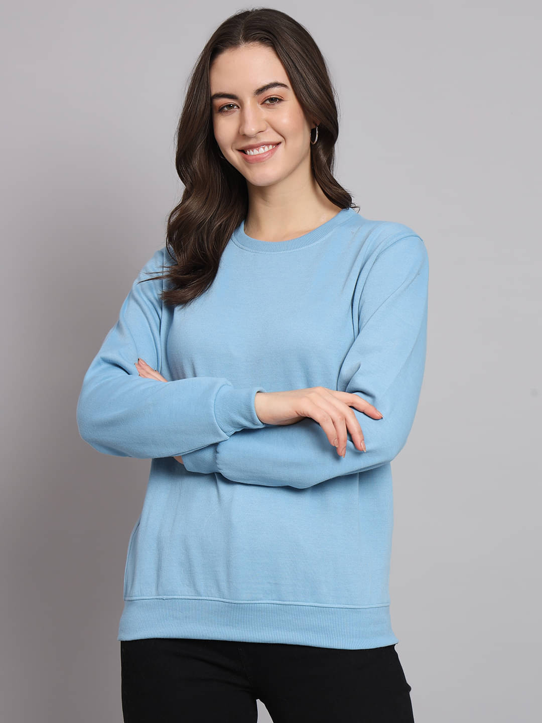7 ISLANDS Women Fleece Sweatshirt ( Blue )     			7 ISLANDS Women Fleece Sweatshirt ( Blue )