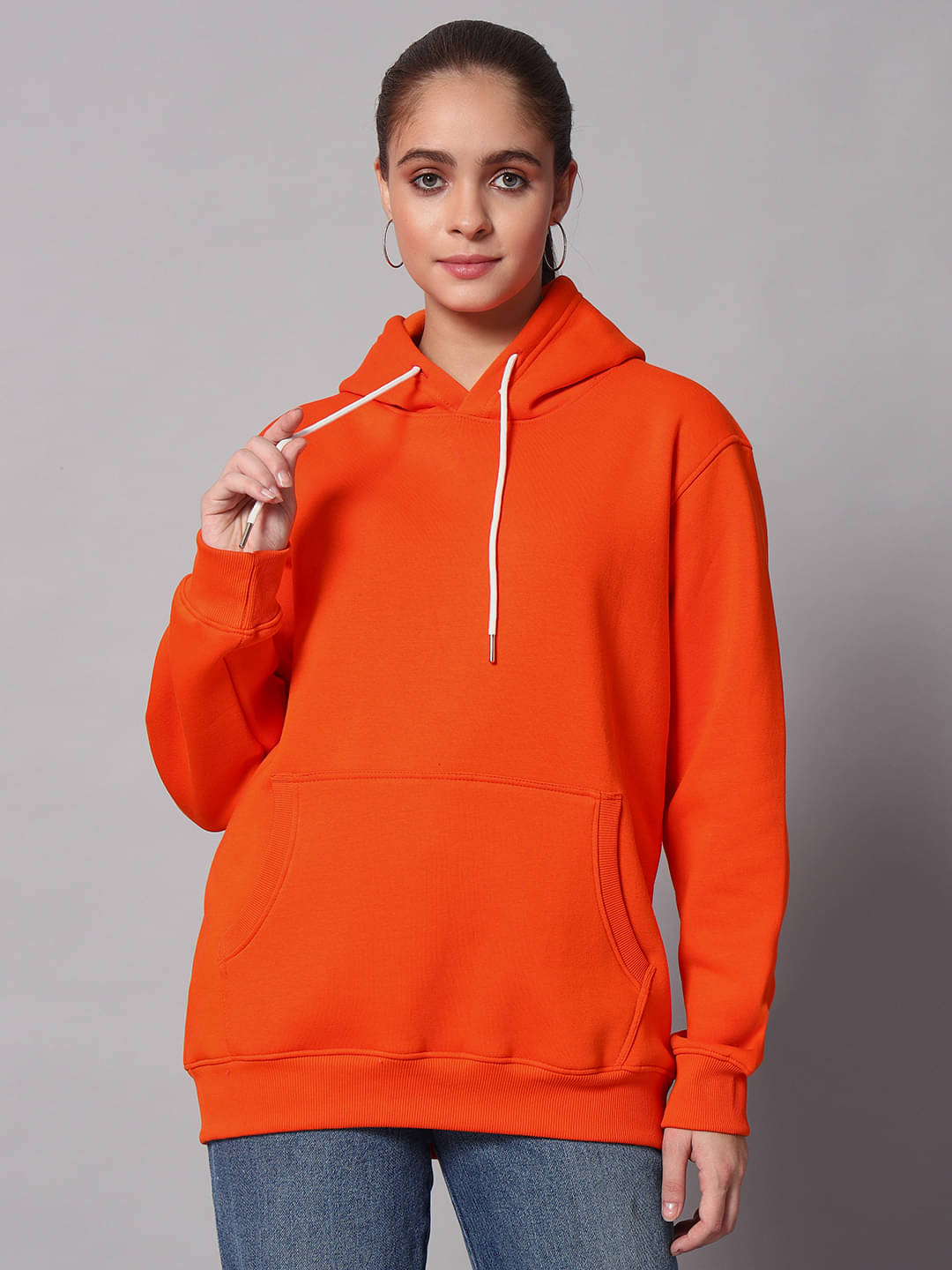     			7 ISLANDS Women Fleece Sweatshirt ( Orange )