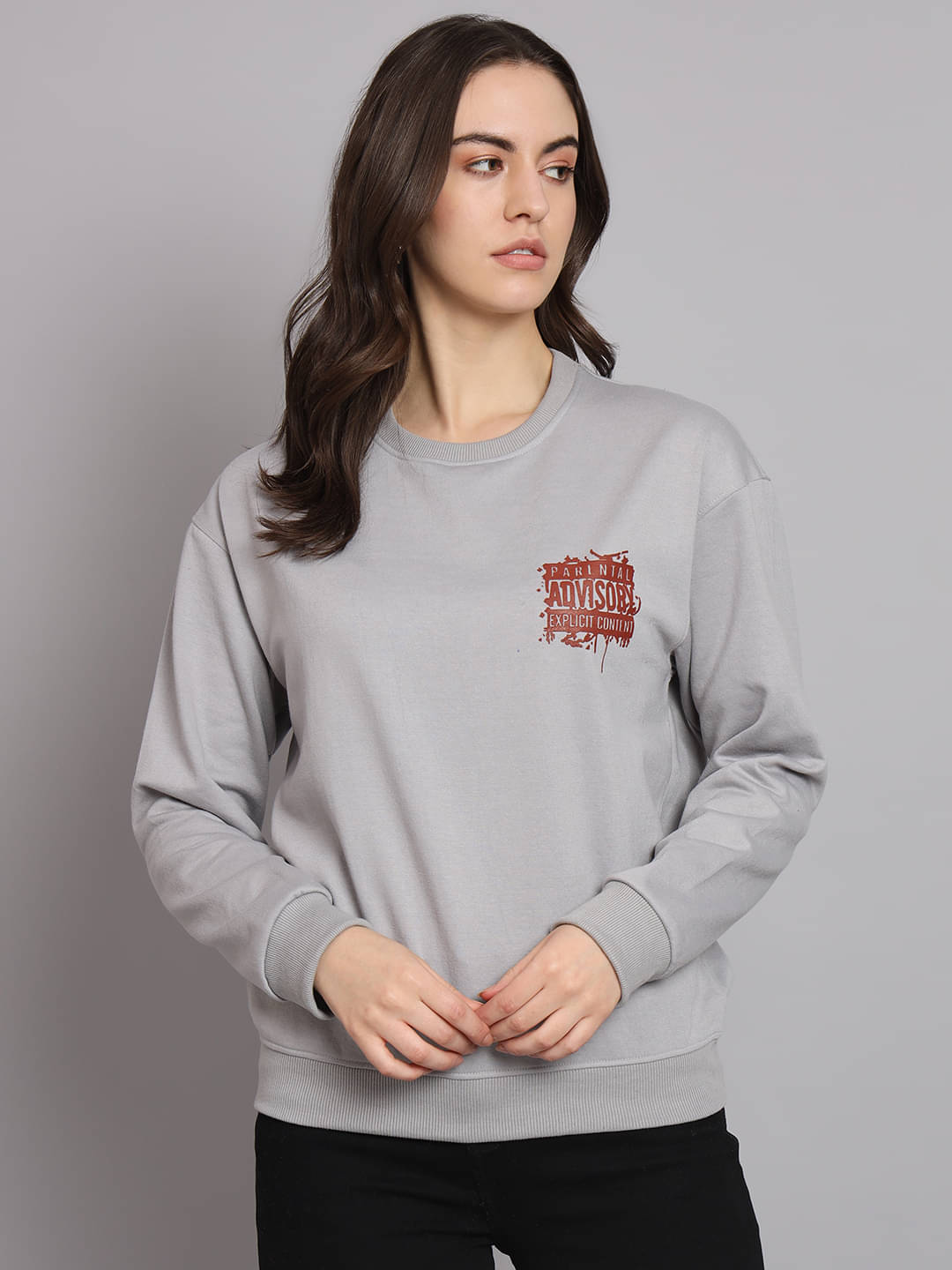 7 ISLANDS Fleece Women's Non Hooded Sweatshirt ( Grey ) 7 ISLANDS Fleece Women's Non Hooded Sweatshirt ( Grey )