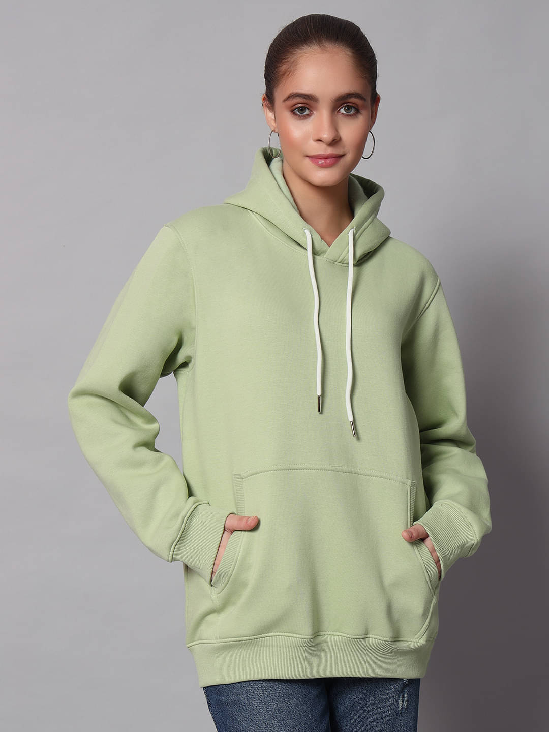     			7 ISLANDS Fleece Women's Hooded Sweatshirt ( Green )