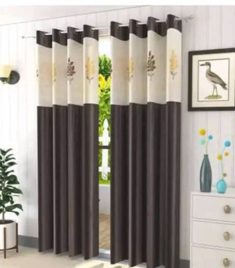     			AADI TRADERS Solid Semi-Transparent Eyelet Curtain 5 ft ( Pack of 1 ) - Multi Color