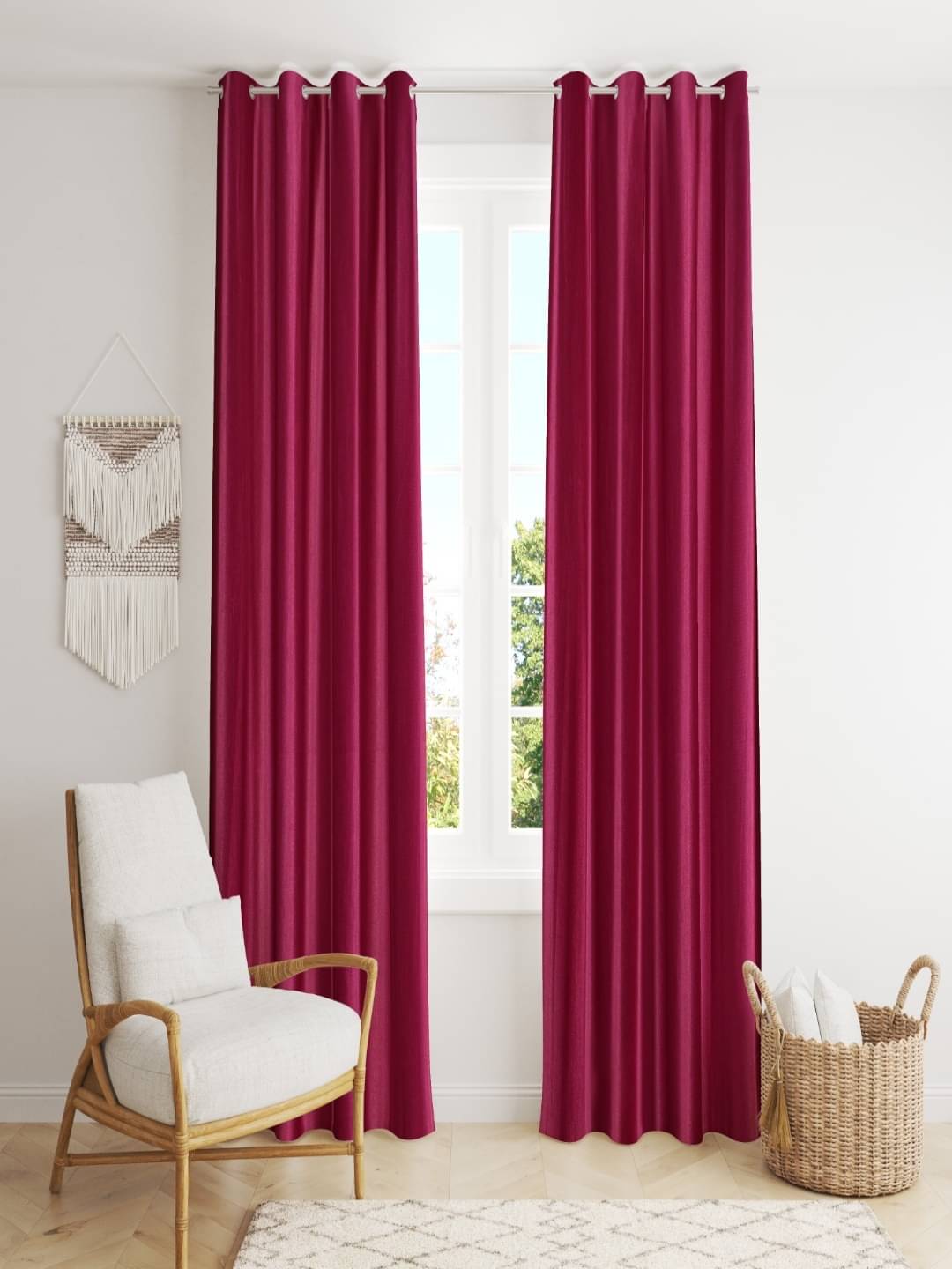 AADI TRADERS Solid Semi-Transparent Eyelet Curtain 9 ft ( Pack of 1 ) - Multi Color AADI TRADERS Solid Semi-Transparent Eyelet Curtain 9 ft ( Pack of 1 ) - Multi Color