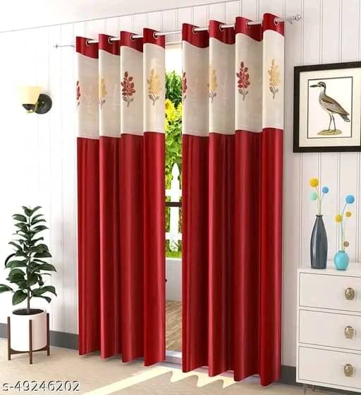     			AADI TRADERS Solid Semi-Transparent Eyelet Curtain 9 ft ( Pack of 1 ) - Multi Color