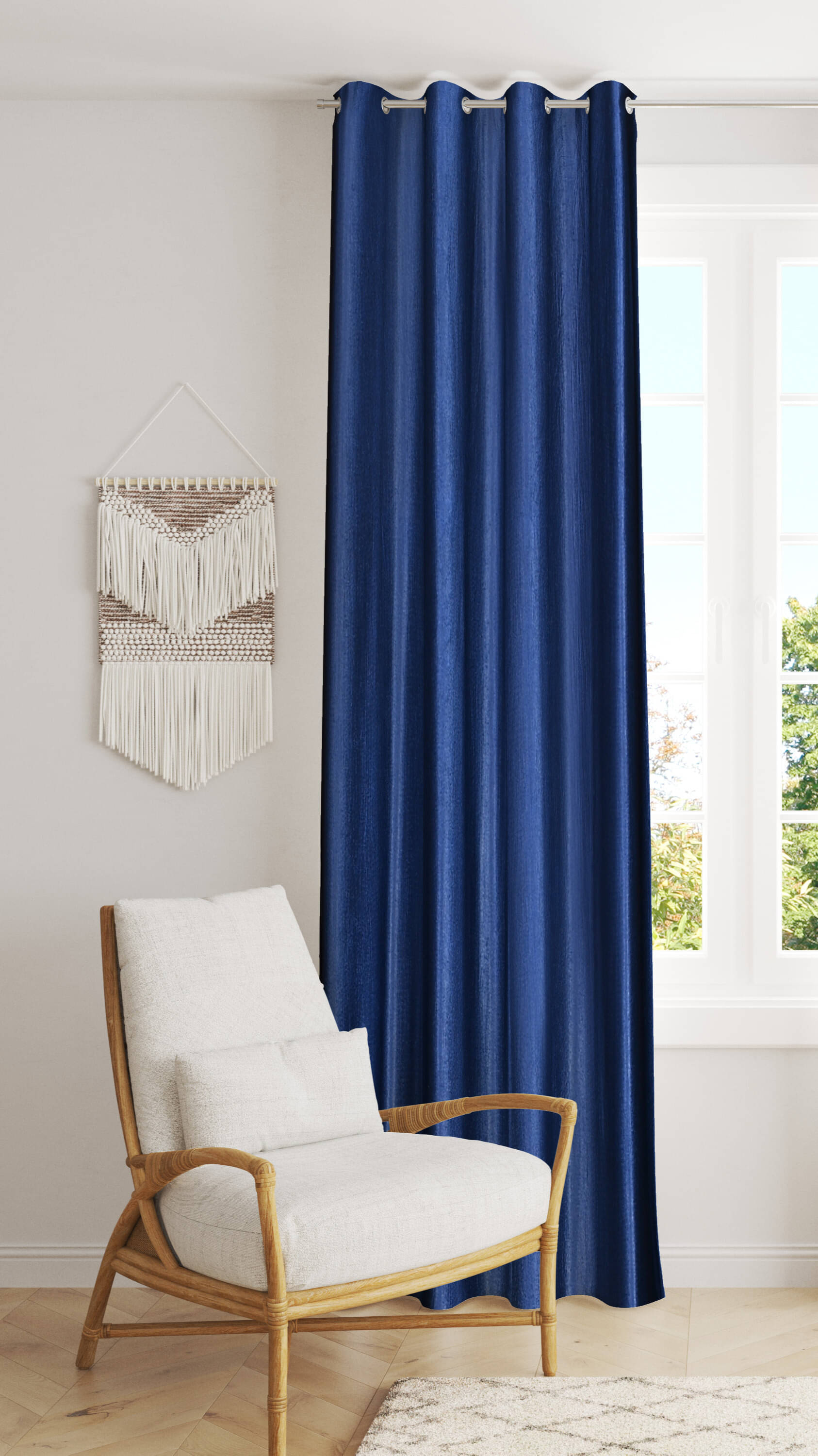     			AADI TRADERS Solid Semi-Transparent Eyelet Curtain 7 ft ( Pack of 1 ) - Multi Color