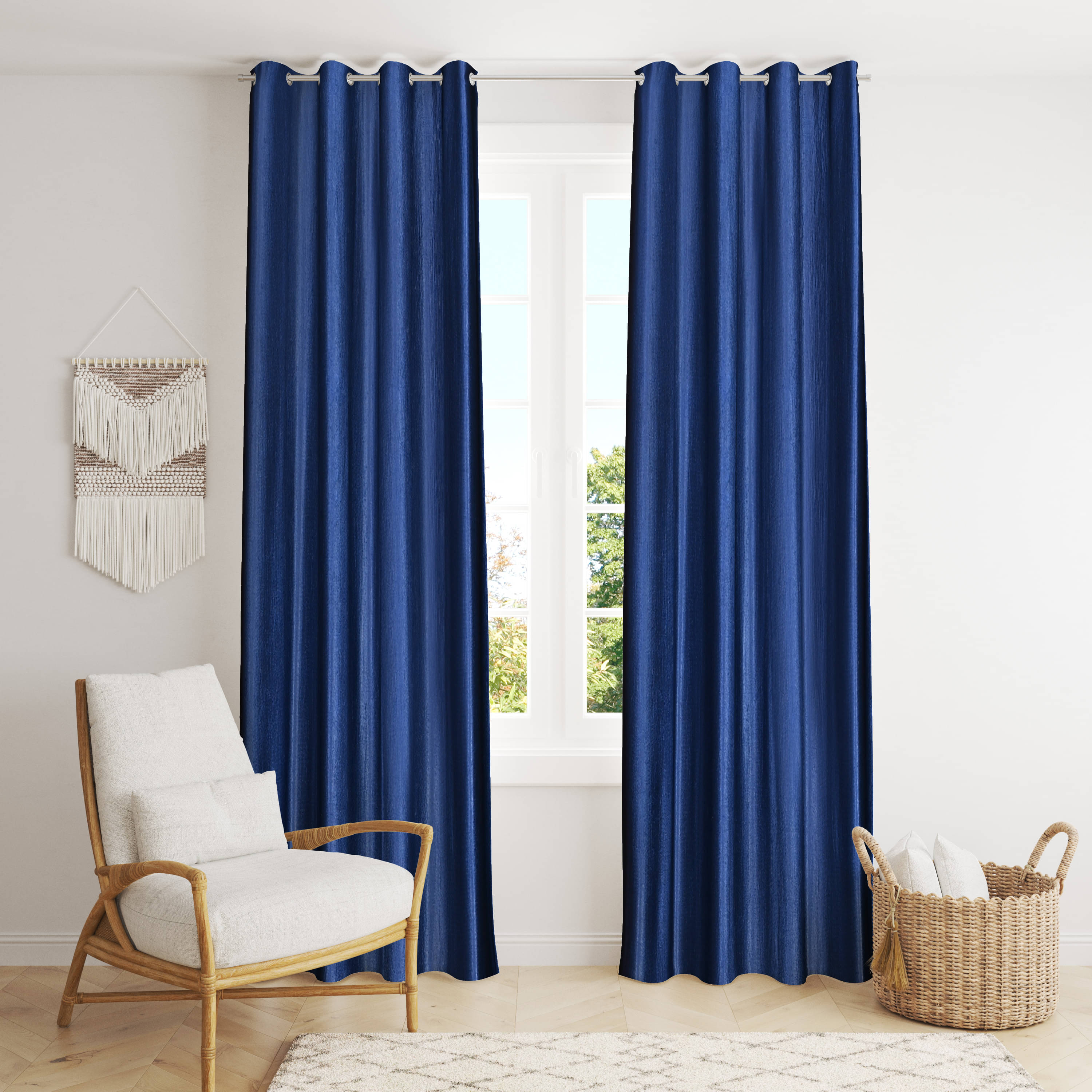 AADI TRADERS Solid Semi-Transparent Eyelet Curtain 9 ft ( Pack of 1 ) - Multi Color AADI TRADERS Solid Semi-Transparent Eyelet Curtain 9 ft ( Pack of 1 ) - Multi Color