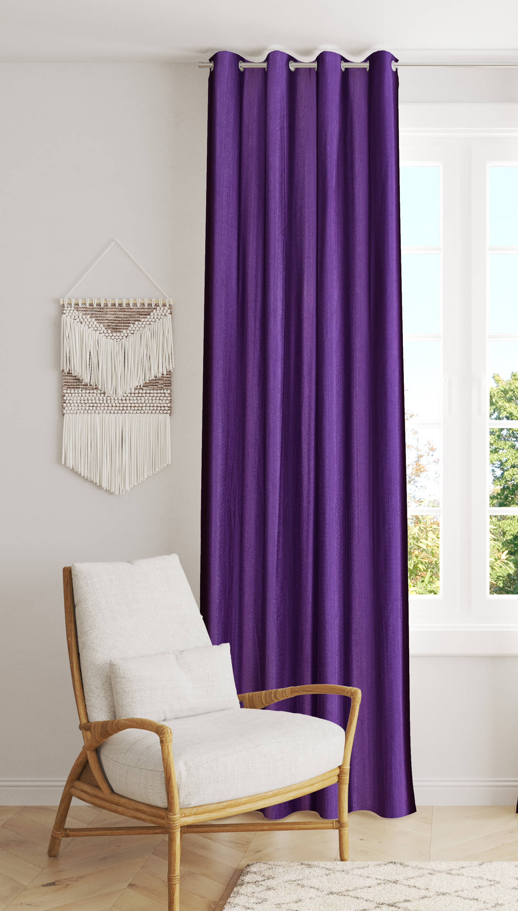     			AADI TRADERS Solid Semi-Transparent Eyelet Curtain 5 ft ( Pack of 1 ) - Multi Color