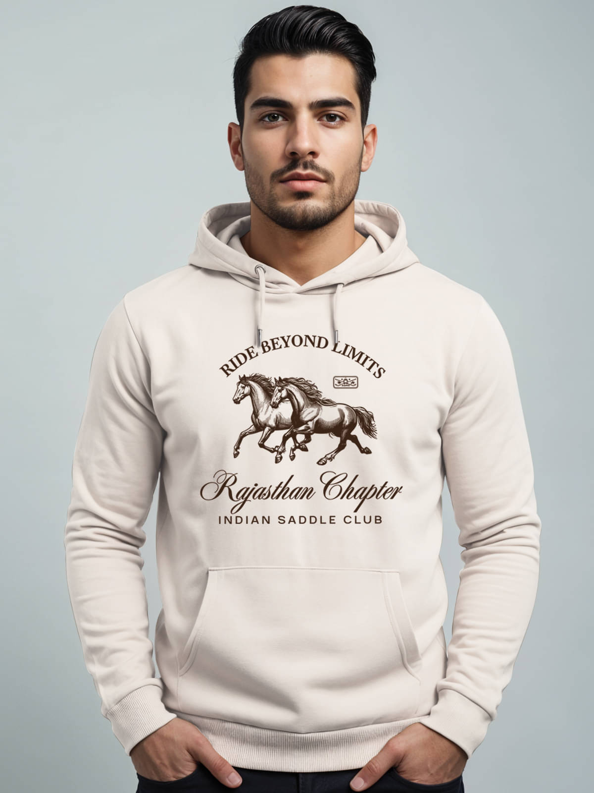     			Adro Fleece Hooded Men's Sweatshirt - Off White ( Pack of 1 )