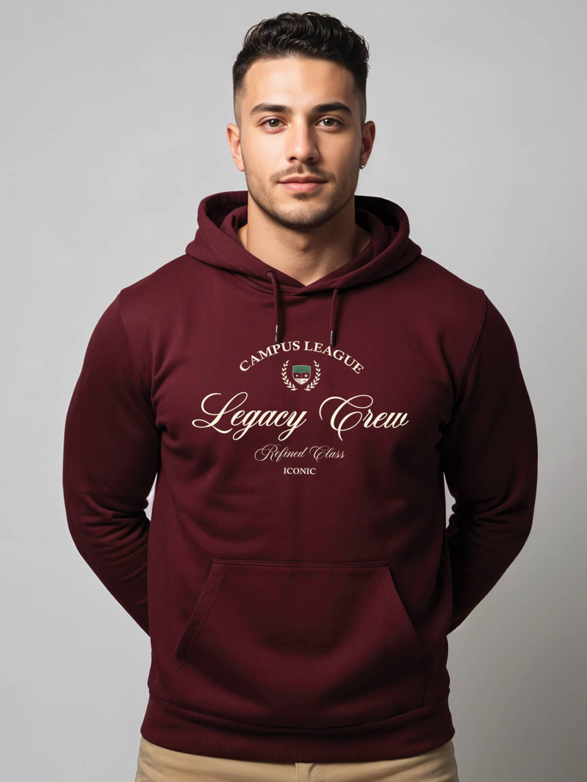     			Adro Fleece Hooded Men's Sweatshirt - Maroon ( Pack of 1 )