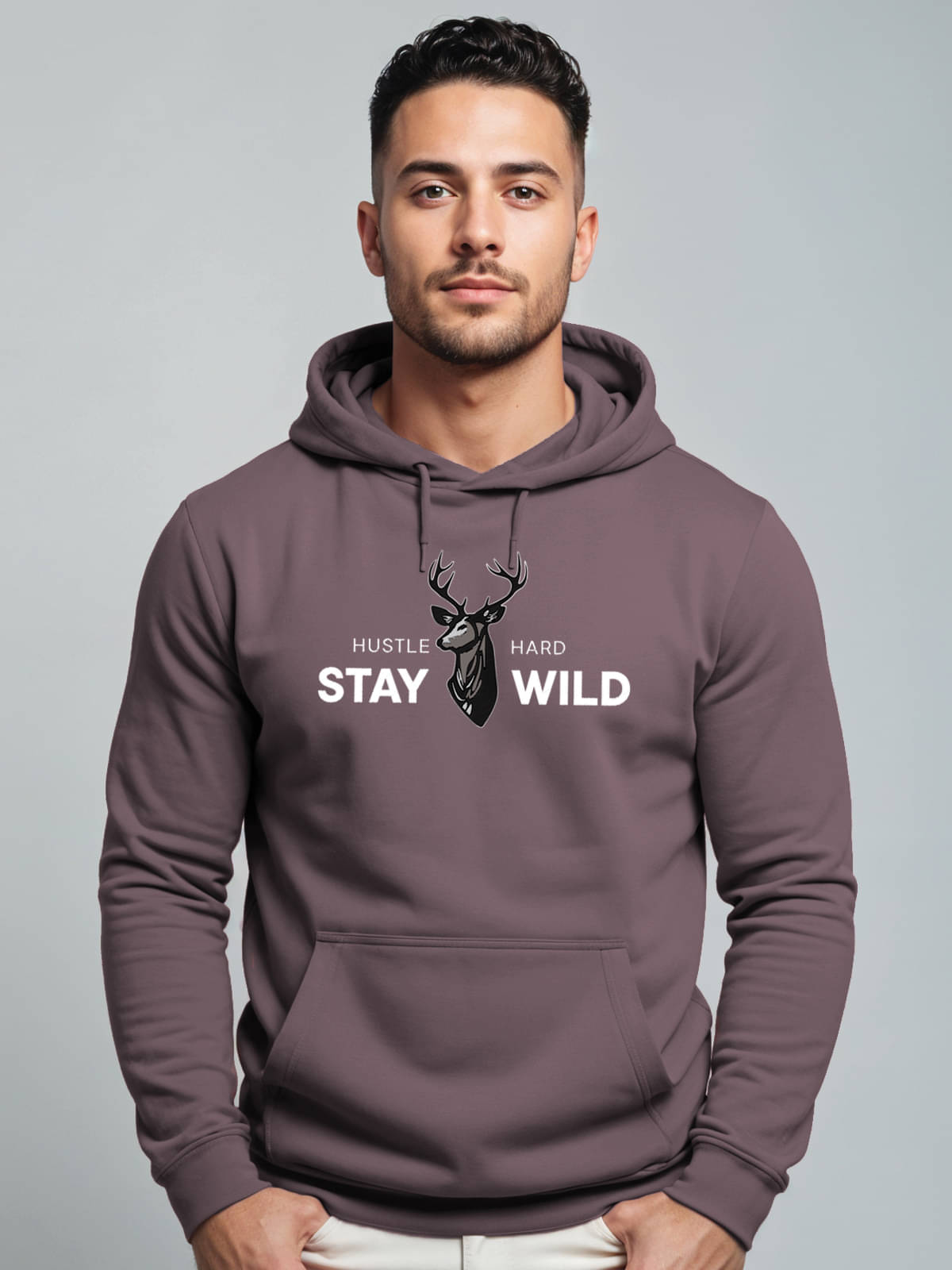     			Adro Fleece Hooded Men's Sweatshirt - Purple ( Pack of 1 )