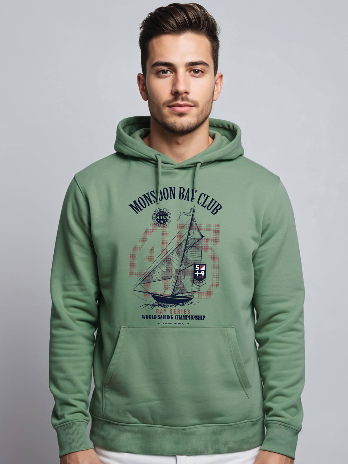     			Adro Fleece Hooded Men's Sweatshirt - Sea Green ( Pack of 1 )