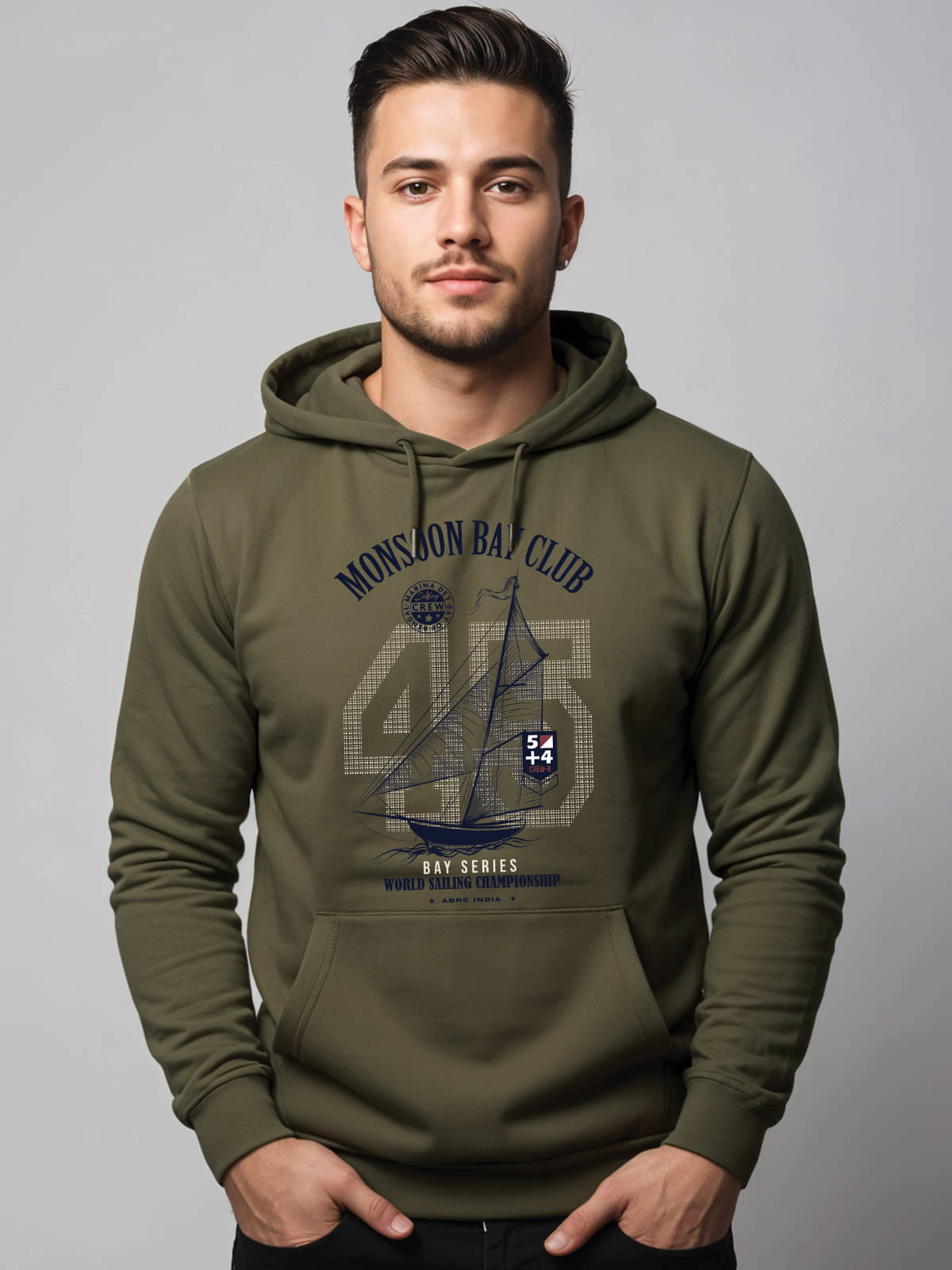 Adro Fleece Hooded Men's Sweatshirt - Olive ( Pack of 1 ) Adro Fleece Hooded Men's Sweatshirt - Olive ( Pack of 1 )