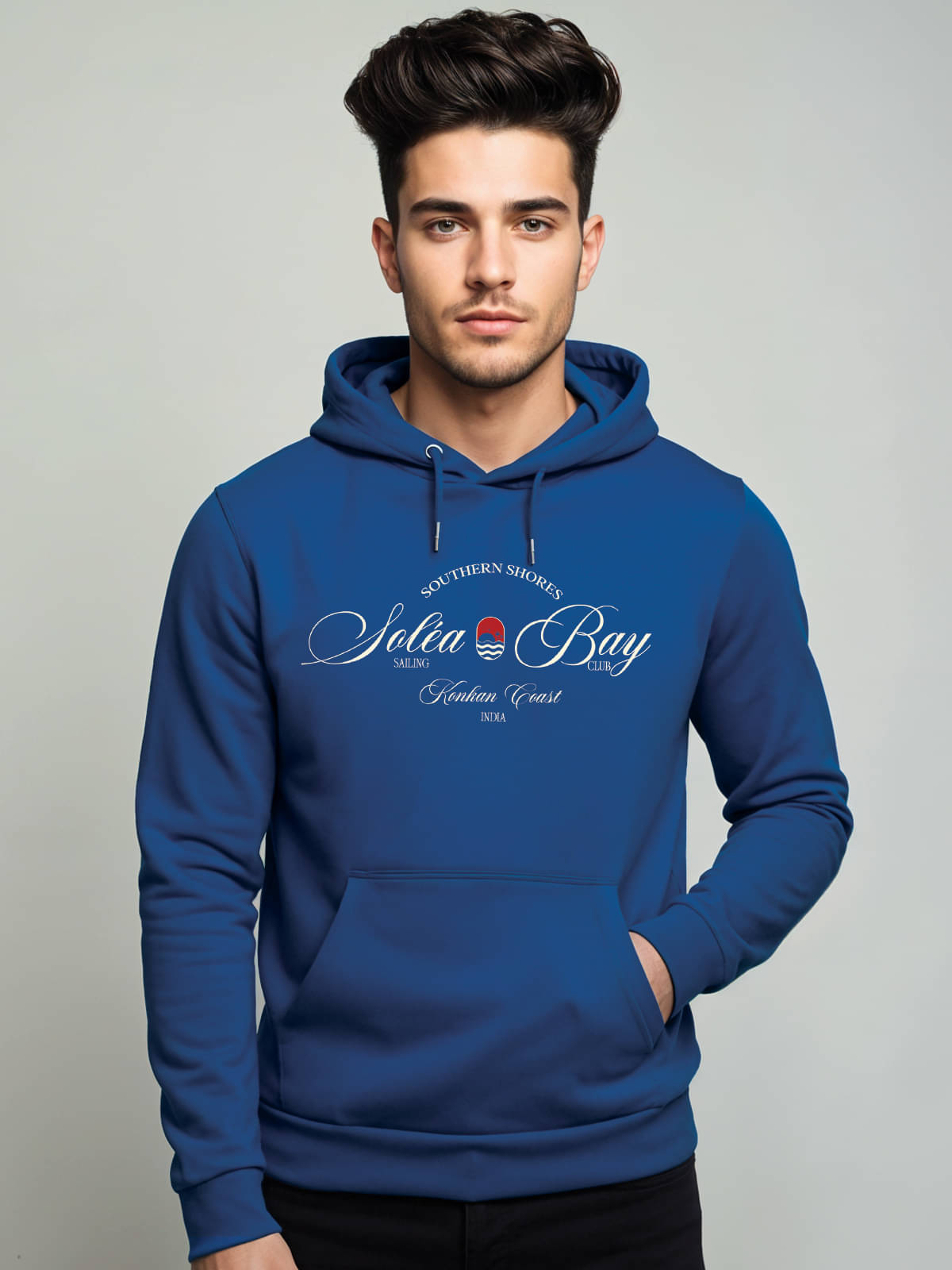     			Adro Fleece Hooded Men's Sweatshirt - Blue ( Pack of 1 )