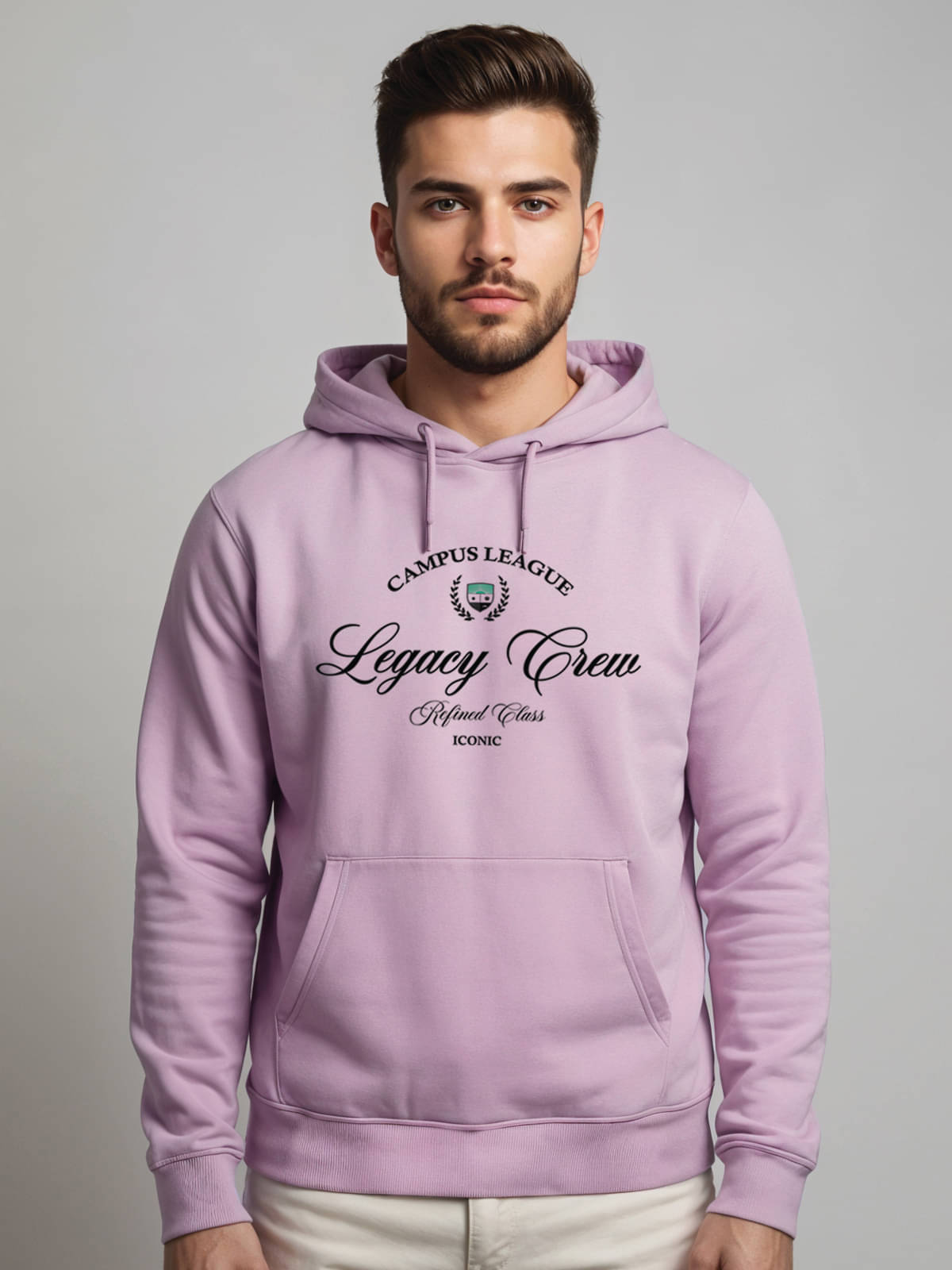     			Adro Fleece Hooded Men's Sweatshirt - Lavender ( Pack of 1 )