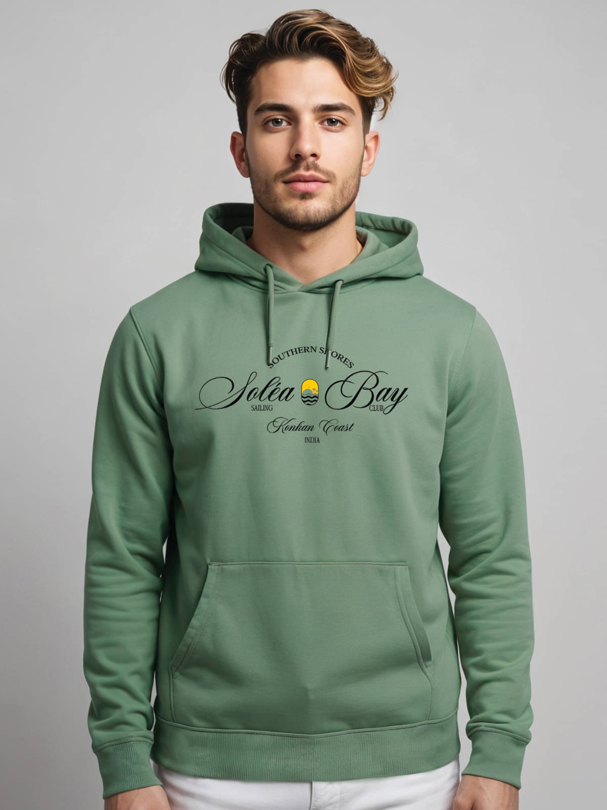 Adro Fleece Hooded Men's Sweatshirt - Sea Green ( Pack of 1 ) Adro Fleece Hooded Men's Sweatshirt - Sea Green ( Pack of 1 )